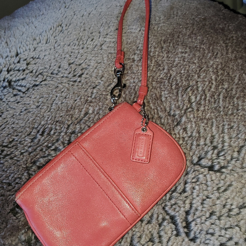 Coach Leather Wristlet